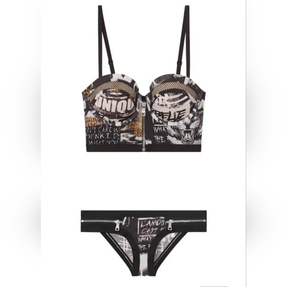 NWT Victoria's Secret X Balmain 2017 Fashion Show 3pc Set! 34D/med 🖤 - Picture 13 of 13